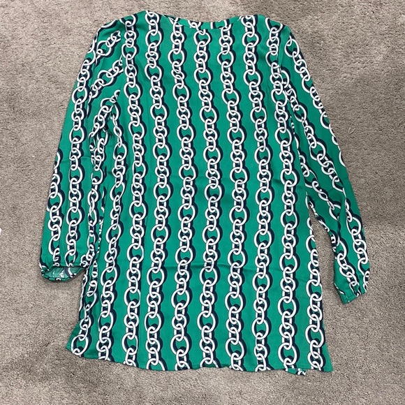 IMAN green chain printed long sleeve top - Picture 2 of 5